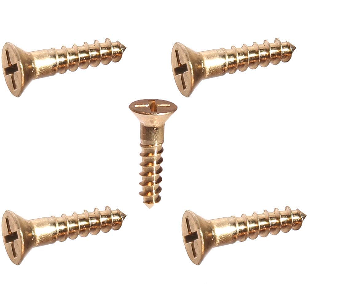 #10 x 1'' Silicon Bronze Wood Screws, Flat Head, Frearson Drive Qty 25