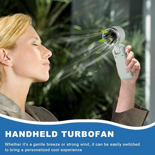 Mini ventilateur portable pliable et rechargeable USB avec affichage numérique 5 vitesses