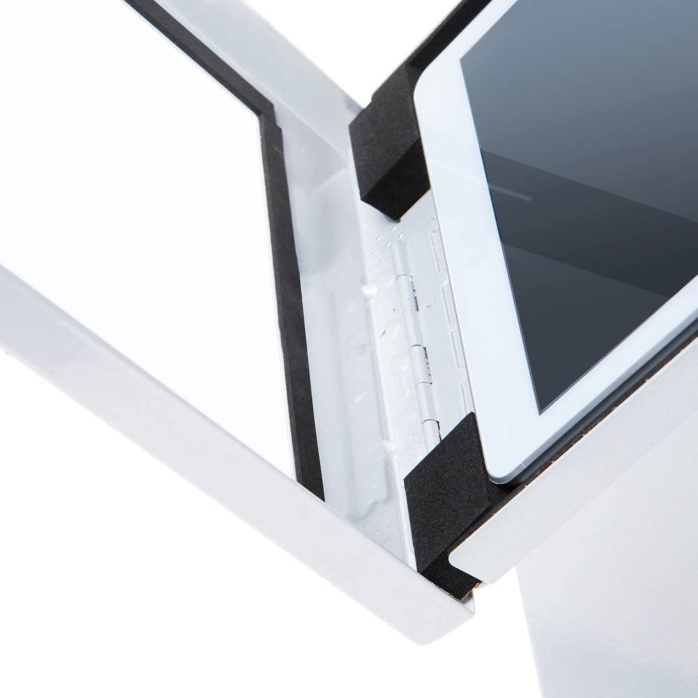 Soporte para tableta de pared en ángulo resistente para iPod/Samsung de 10 pulgadas preperforado al por menor (Apple iPad de 10,2 pulgadas)