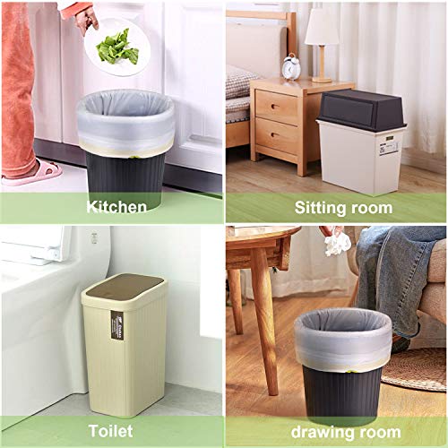 4 Gallon Trash Bags Moregosu Small Garbage Bags Drawstring Thicken Material Bags Bin Liners For Office, Home, Bathroom, Kitchen, 80 Count… #TOP4