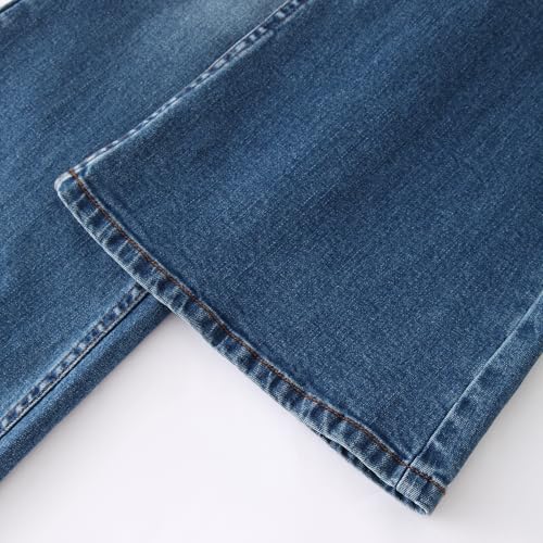 Women's Stretch Bootcut Denim Pant Flare Jean Slim Fit Casual Jean with Belt4