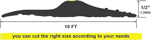 Miniatura 5 de Sello de puerta de garaje de 10 pies, sello inferior de puerta de garaje, sello universal de umbral de puerta de garaje, tira de sello inferior de
