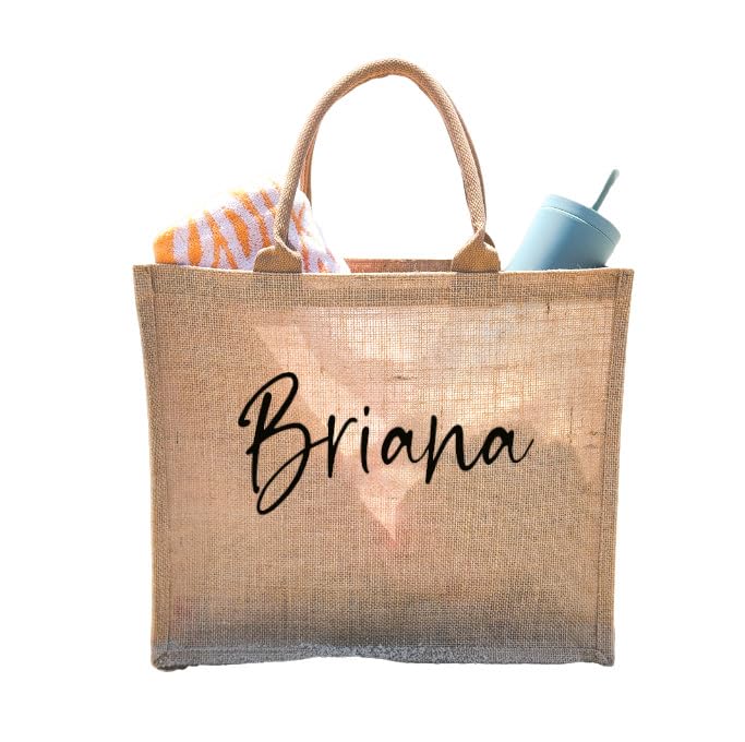 Bolsa Tote de Arpillera Personalizada para Playa miniatura 1