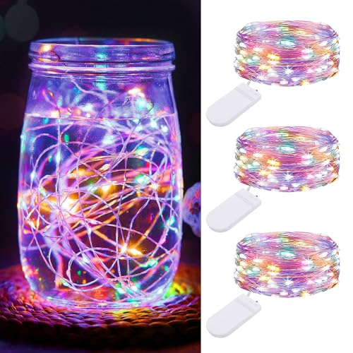 btfarm 3 Stück LED Lichterkette mit Batterie Klein, 2M 20LED...