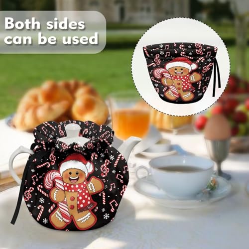 Image of Christmas Tea Cozy Insulated Kitchen Kettle Cover Farmhouse Tea Pot Dust Cover for Keeping Warm Teas Cosies Home Kitchen Christmas Decoration Gift for Friends