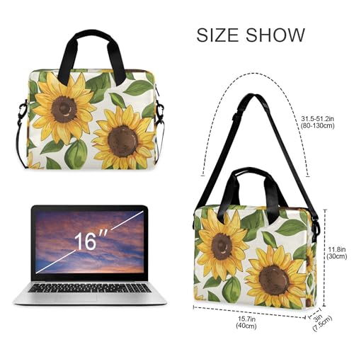 Maletín para portátil ALAZA con diseño retro de girasol 13 a 15.6 pulg miniatura 4