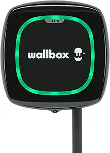 Wallbox Pulsar Plus Charger for Electric Vehicles. with Adjustable Power of up to 22 kW. Charging Cable Type 2. Wi-Fi and Bluetooth Connection and OCPP Compatible. (Type 2-7.4 kW, 5 m, Black)