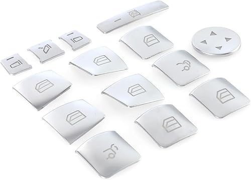 jfqm Car Window Glass Lift Button Sticker Switch Panel Styling Fit for Mercedes Benz A B C Class W204 W212 GLA GLK CLA GL ML GLE