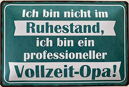 FEMER Targa In Metallo 'Ich Befinde Mich Im Ruhestand' - 30x20 Cm, Prodotta In Germania, Con Fori, Ideale Per Decorazione Da Parete