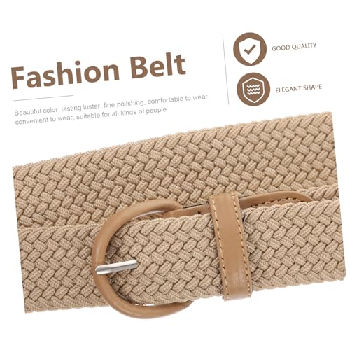 Elastic Woven Fabric Waist Belt for Women and Men Stretchy Braided Dress Accessory Durable Non Fading Waistband Lightweight Decorative Unisex Belt for Trousers and Dresses4