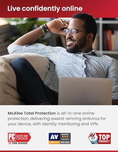 Image of Logitech Signature MK650 Combo for Business, Wireless Mouse and Keyboard, Logi Bolt, Bluetooth, SmartWheel + McAfee Total Protection 2024 | Unlimited Devices | Cybersecurity Software