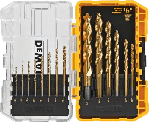 DEWALT Drill Bit Set, Titanium Nitride Coated, 14-Piece (DW1354) (Pack of 5)