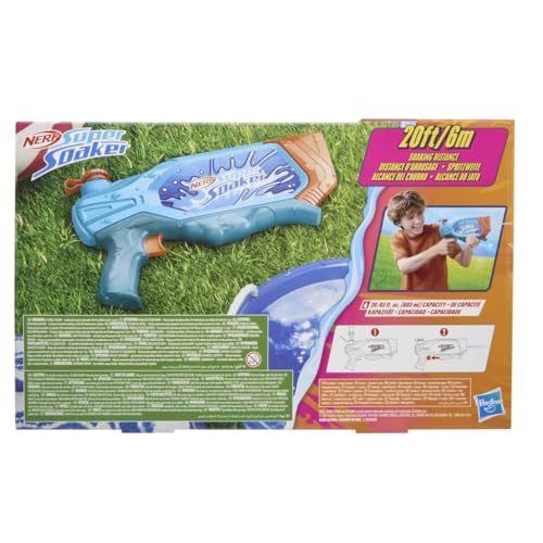 Image of Nerf Super Soaker Surge Splash Stormwave Water Toy| Trigger Pull | 605 ml Capacity Tank | Pichkari for Outdoor Water Games | Branded Toy Pichkari for Holi Festival | Kids Outdoor Toys | Kids Ages 6+
