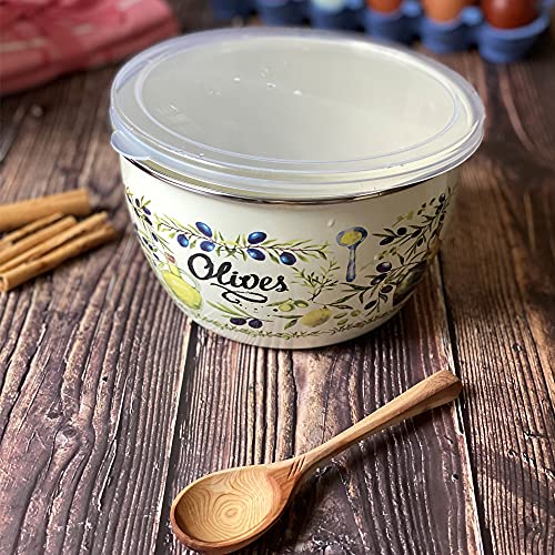 Tazón esmaltado de acero Metalac con tapa 59.2 fl oz miniatura 4