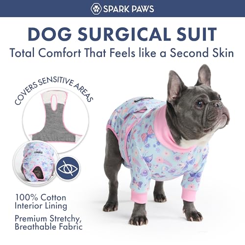 Image of Spark Paws Dog Recovery Suit - Surgical Onesie After Surgery, Male & Female