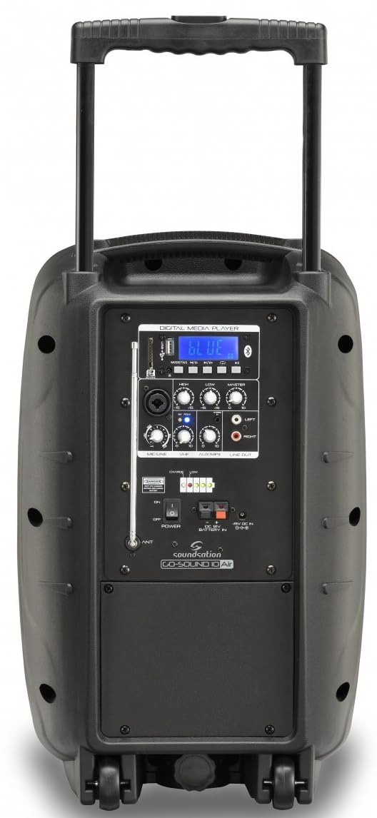 Rockstar - Sistema de Megafonía Portátil con Batería Recargable GoSound 10Air, 360W, Bluetooth, App Control, Micrófono Inalámbrico VHF, USB/SD, Ecualizador Gráfico, Ideal para Eventos y Exteriores