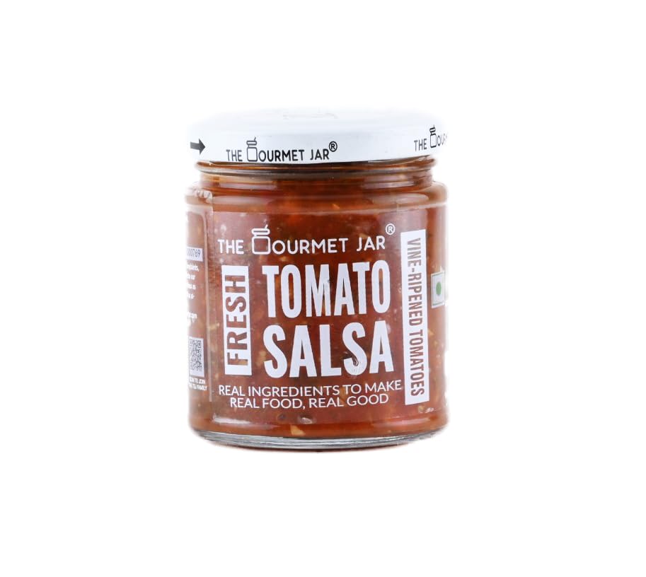 The Gourmet Jar Fresh Tomato Salsa 190g|100% Natural & No Preservatives |Mexican Salsa|Made with Real Tomatoes|Fresh, Herby, Tangy| Enjoy it with Nachos, Tacos, Burrito Bowls & Chips| Pack of 1-picture-14