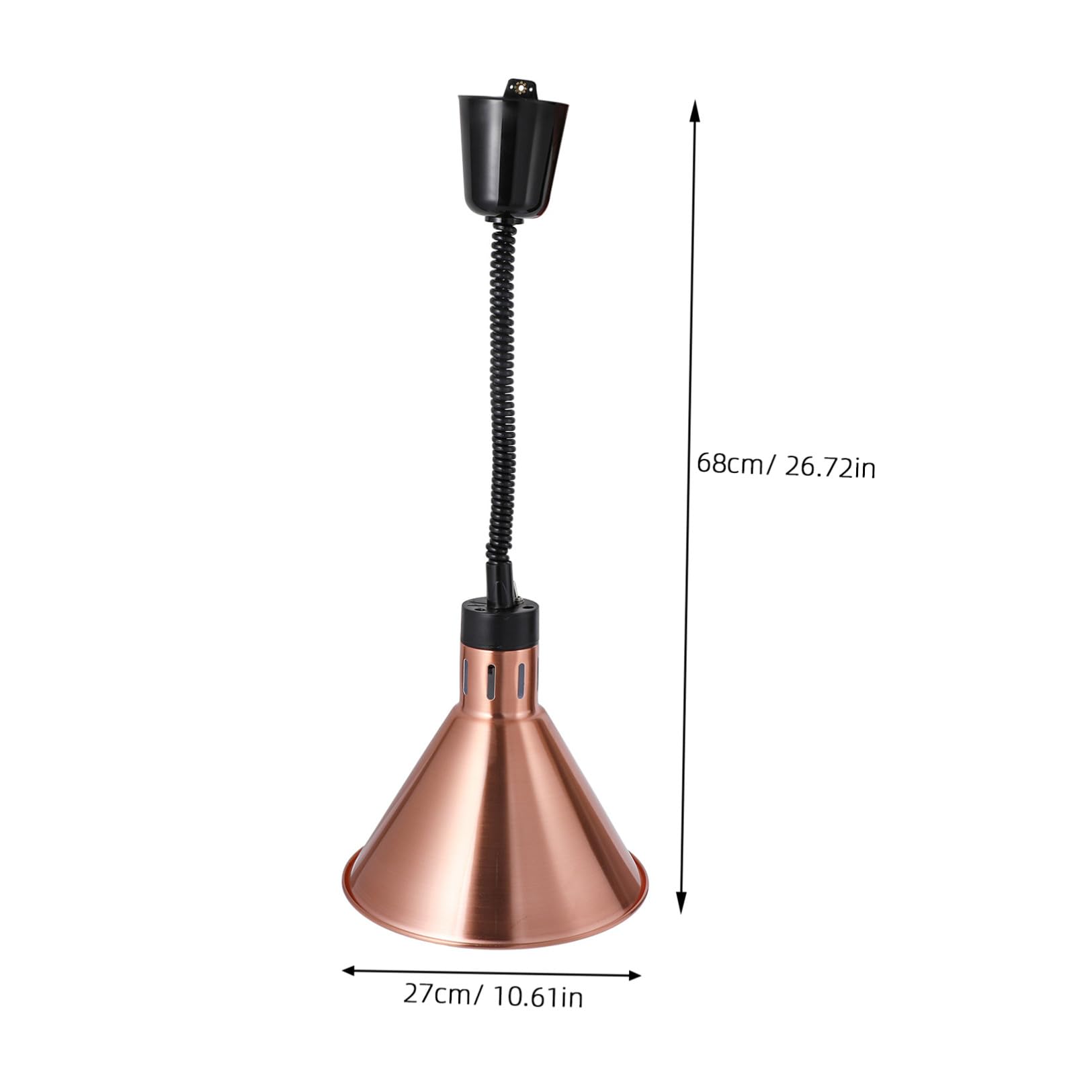 Ipetboom Lampada Riscaldante Telescopica in Metallo Lampadario Scaldavivande Altezza Regolabile Luce per Buffet Professionale per Hotel Ristorante e Cucina