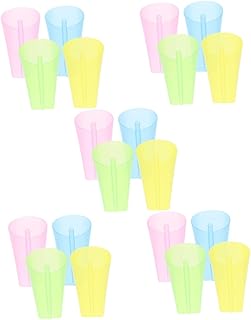 BESPORTBLE 20 Peças Copo Com Canudinho Integrado Copo Com Canudinho Para Bebê Decoração De Bebê Copo Treinador Copo Isolado Copo De Armazenamento De Leite Copo De Leite Decoração Doméstica