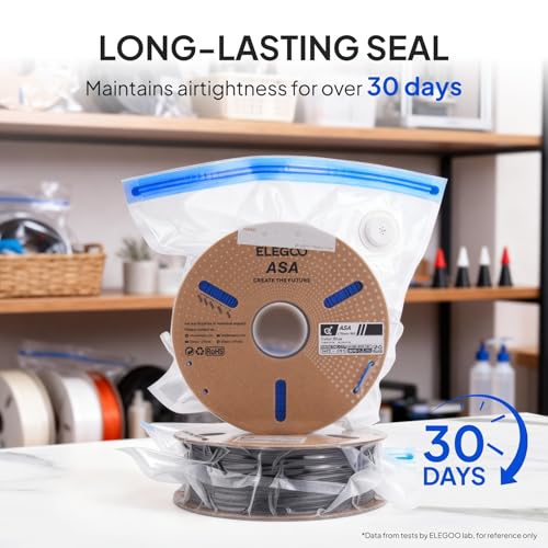 Image of ELEGOO Filament Vacuum Storage Kit with with Upgraded Auto Pump and Bags, 20 Pack Vacuum Sealed Bags for Keeping 3D Printer Filament Dry(13.8 * 12.6 inch)
