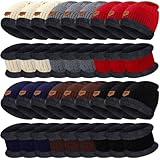 Lasnten 36 Pcs Bulk Winter Beanie Hat Scarf Set for Homeless, Fleece Lined Hat and Neck Warmer for Men Women(Multicolor)