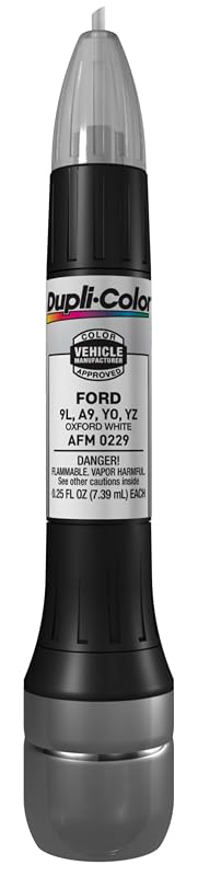 Caneta de Tinta para Retoque Automotivo Dupli-Color Scratch Fix All-in-1, Oxford White Ford, Brilhante, 15 mL