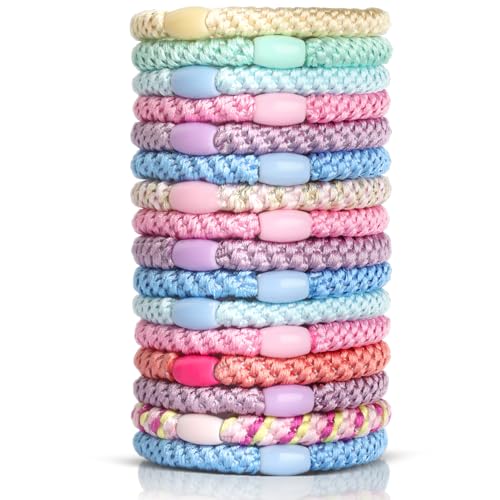16 Stück Haargummi Geflochtene Haargummis Damen Mädchen Mehrfarbigen Hair Ties Elastische Haarbänder Frauen Mädchen Geflochtenes Haarband Armband Zopfgummis für Dickes und Lockiges Haar