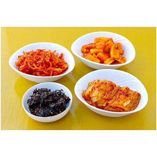 中山商店 お試し キムチセット ( 白菜キムチ 300g / 大根キムチ 300g / スルメキムチ 75g / タコキムチ 100g / 岩のり味付け 60g )