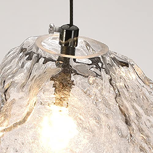 Sdfdssr Irregular Clear Glass Chandelier Creative Ice Cube Modeling Modern Chandelier Personalized Staircase Decoration Lighting Hanging Lamp For Restaurant Kitchen Island Dining Table #TOP6