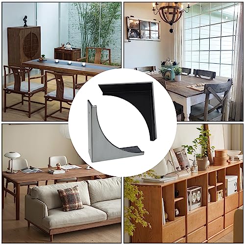 Image of 4Pcs Antique Zinc Alloy Box Corner Protector Decorative Furniture Corner Edge Safety Bumpers Cabinets Fireplace Furniture Bumpers (No Flower Pattern)