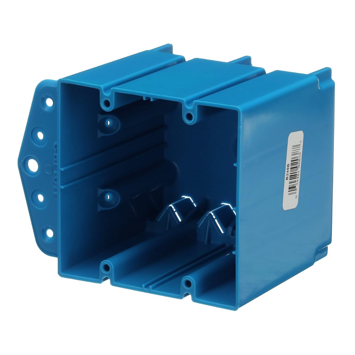 B249B 2-Gang Blue PVC New Work/Old Work Deep Switch/Outlet Wall Electrical Box
