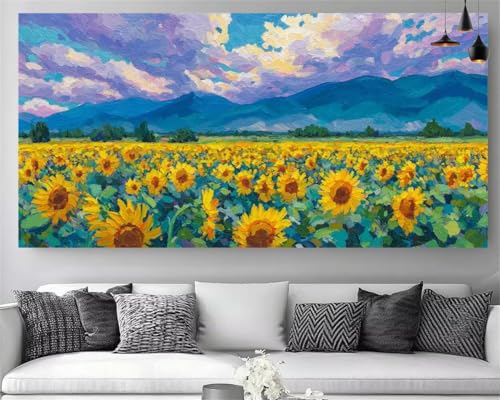 DIY Peinture Diamant 5D Tournesol Broderie Canevas Géante