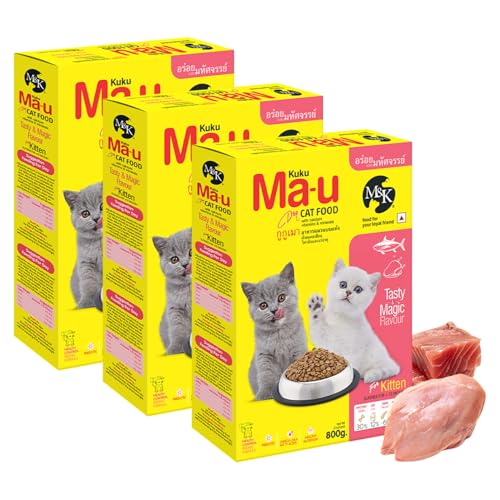 Image of M&K Kitten Cat Food - Tasty & Magic Flavour | Complete & Balanced Dry Food for Growing Kittens | Supports Healthy Growth, Strong Bones & Immunity | High Protein Nutrition | Crunchy Kibble | 2.4 Kg