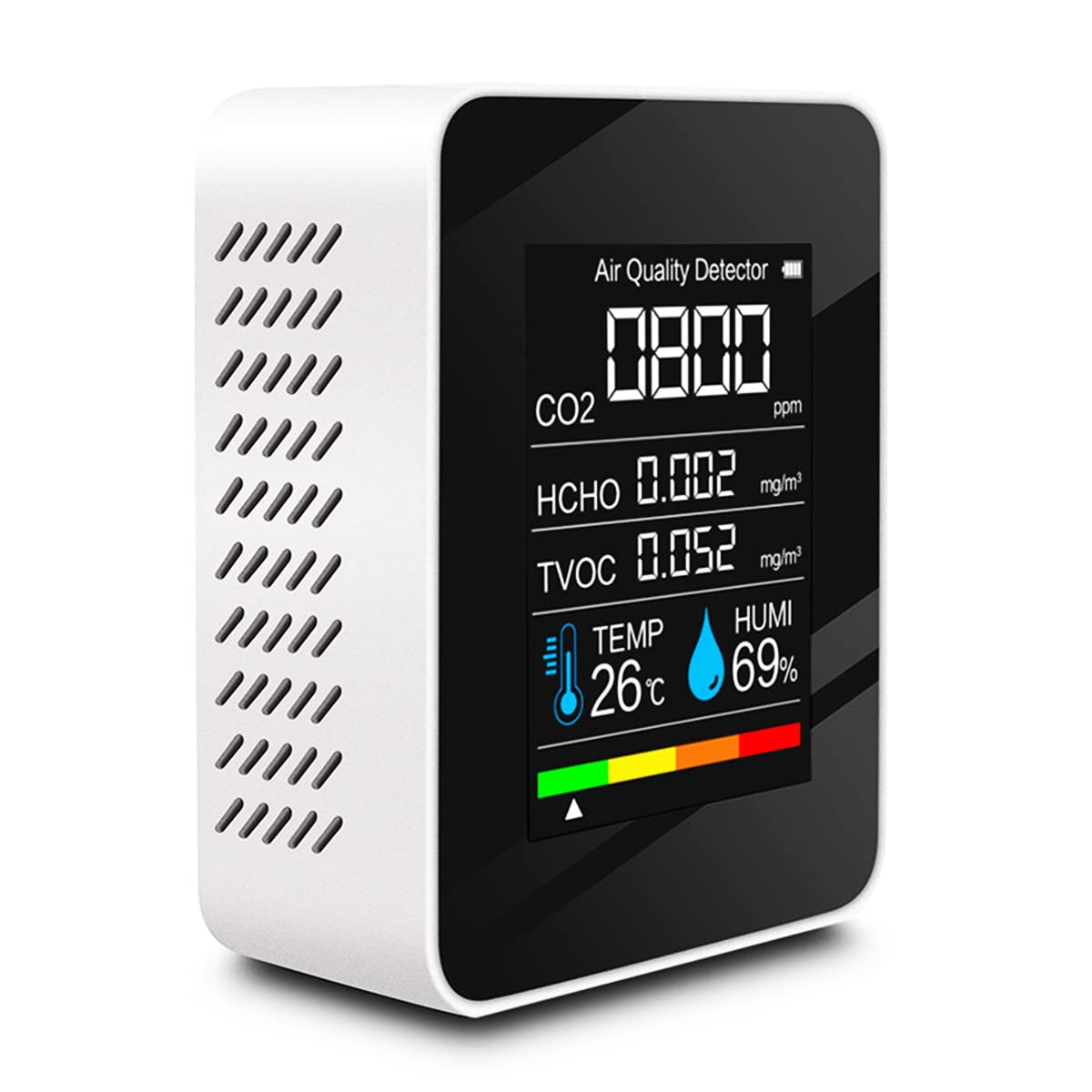 Buy Air Quality Monitor 5 In 1 Rechargeable Carbon Dioxide Meter