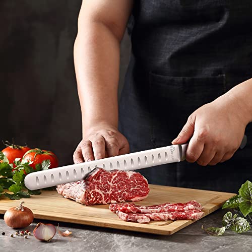 MAIRICO Ultra Sharp Premium 11-inch Stainless Steel Carving Knife - Ergonomic Design - Best for Slicing Roasts, Meats, Fruits and Vegetables