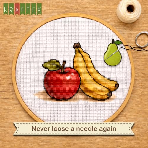 Image of Kraftex Magnetic Needle Minder. Needleminder for Embroidery & Sewing. Cute Needlepoint Accessories. Magnetic Needle Holder for Cross Stitch. Cute Magnet Pin Gift