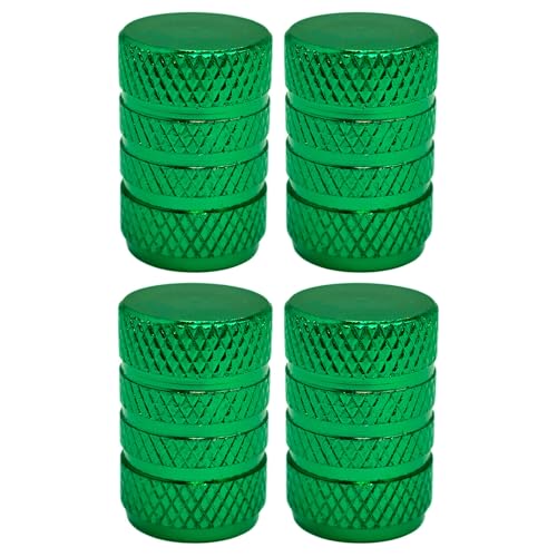 cyclingcolors 4 tapas de válvula de aluminio para válvula Schrader para bicicleta, motocicleta, automóvil, quad y e-scooter, verde