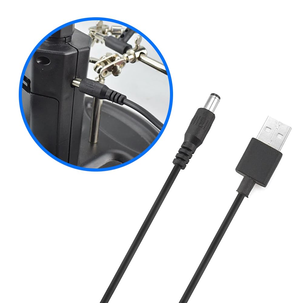 MMOBIEL Troisième main Robuste avec Loupe 2.5X à 4X, Lampe LED, Support Fer à souder avec Pinces et clips de soutien