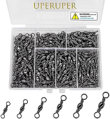Fishing Barrel Swivels Kit, 300pcs Stainless Steel Rolling Bearin...