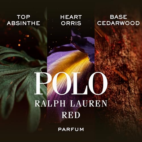 Image of RALPH LAUREN FRAGRANCES - Polo Red - Parfum - Men's Cologne - Ambery & Woody - With Absinthe, Cedarwood, and Musk - Intense Fragrance