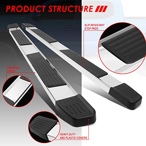 Estribos para Toyota Tacoma 2005-2021 acero inoxidable 6 pulg miniatura 2