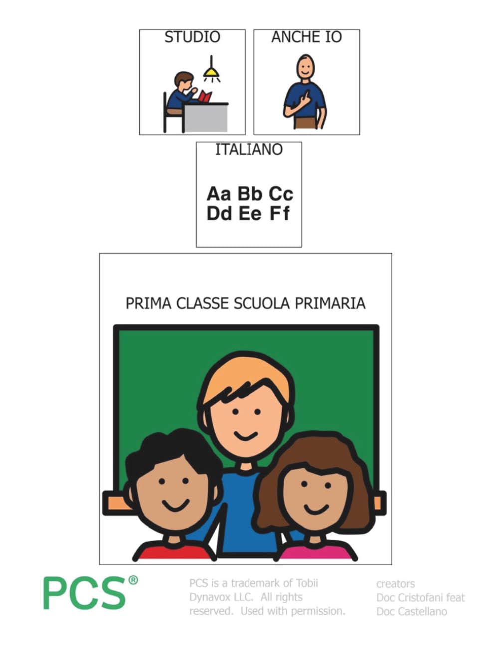 STUDIO ANCHE IO:: Libro di didattica per la prima classe scuola primaria in Comunicazione Aumentativa e Alternativa (STUDIO ANCHE IO IN CAA)