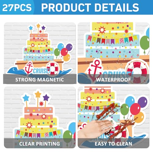 Decoraciones Magnéticas para Puerta Cumpleaños Crucero 27PCS miniatura 3