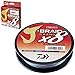 New Daiwa J-Braid Grand X8 49lb / 0.24mm dia / Multi Colour / 300m - JBG0.24-300MC