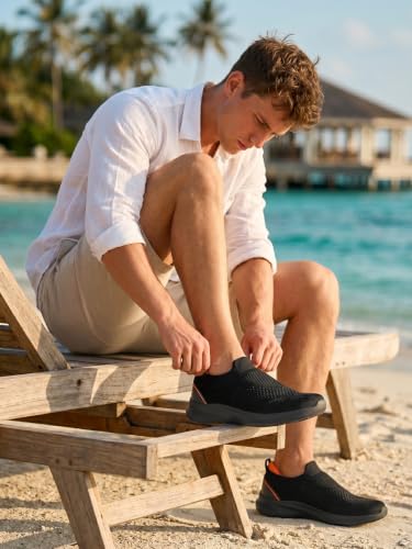 Image of OFF LIMITS Derek Plus Size Men's Slip-On Shoes | Wide Fit Walking Design, Reinforced Cushioning for Comfort All Day