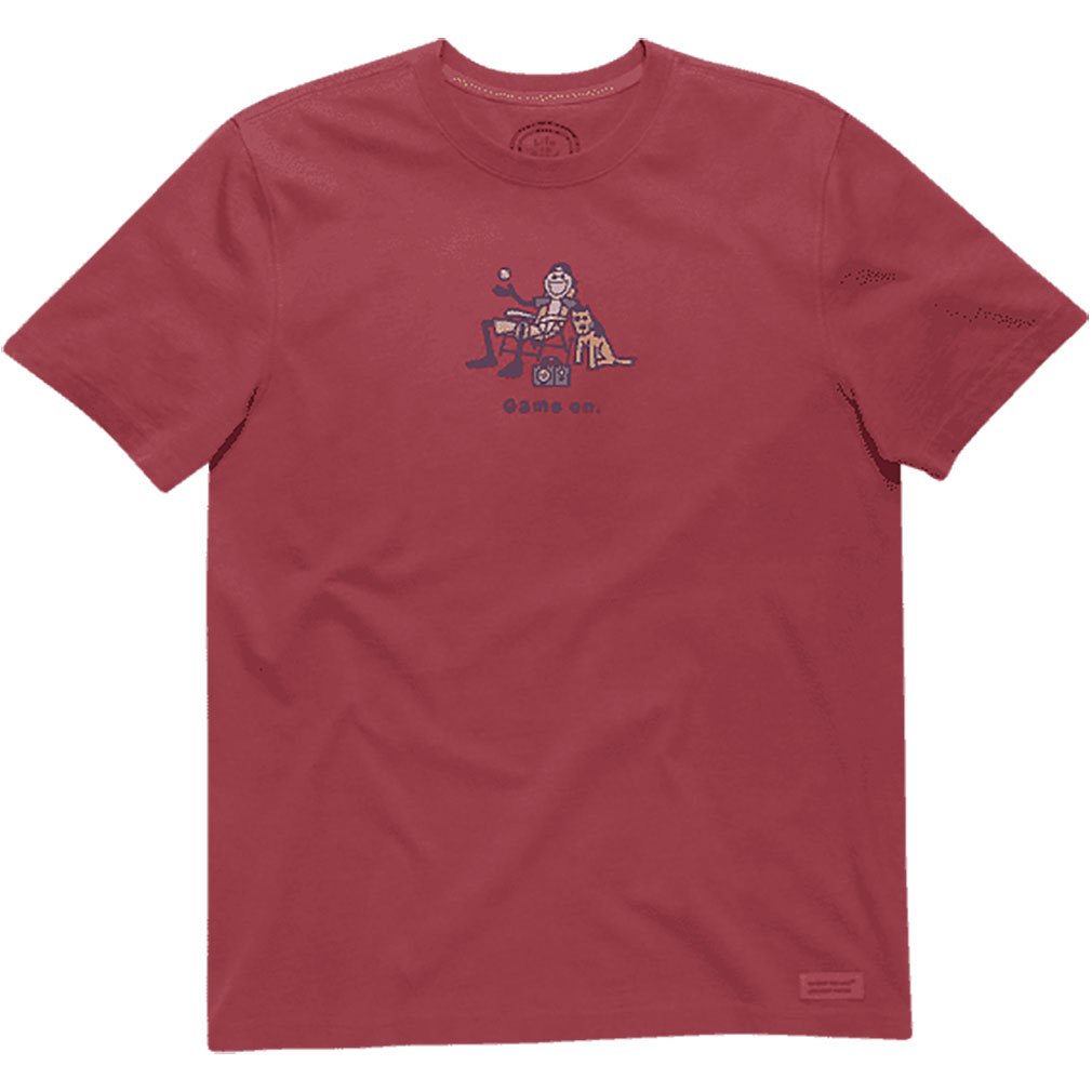 Life is Good Men's Crusher Baseball Game On T-Shirt