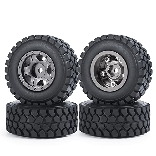 WEFEINO RC Beadlock Wheels and Tires 4Pcs 1.0
