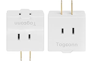 2-Prong 3-Outlet Grounding Plug Adapter
