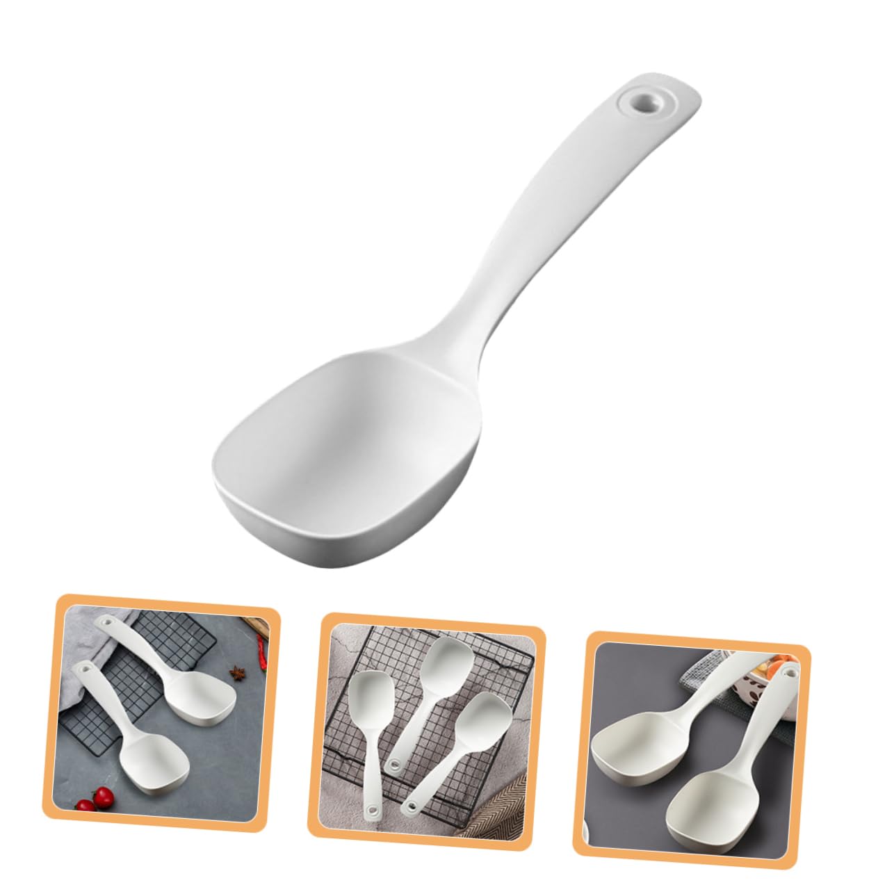 PRETYZOOM 20piezas Cucharas De Porridge De Antiadherente Para y Cocina Resistente y Para y Restaurantes