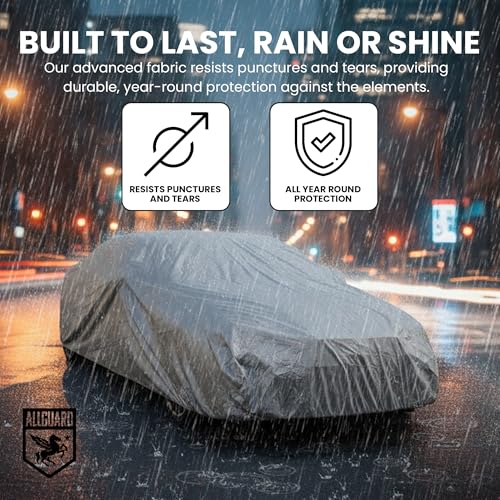 Image of Weatherproof Light Car Cover for Full-Size Sedans, Sports Cars & Coupes - Size CA07 - All-Weather Protection, Scratch-Resistant - Full Exterior Outdoor Cover, Automobile Accessories